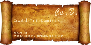 Csatári Dominik névjegykártya