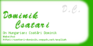 dominik csatari business card